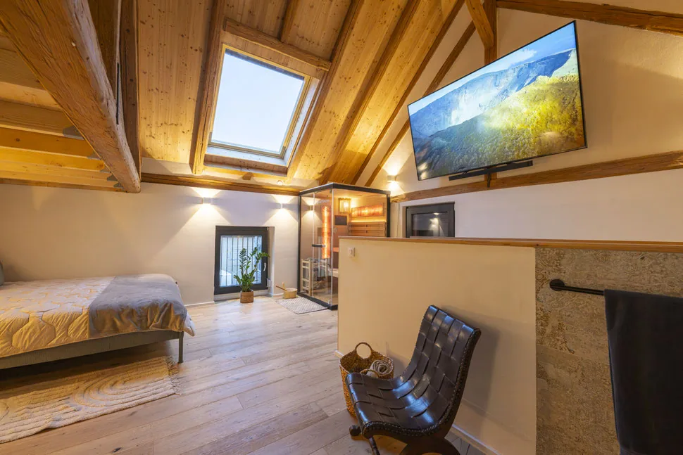 Ferienwohnung Kleiner Stall mit Heimkino in Repperndorf